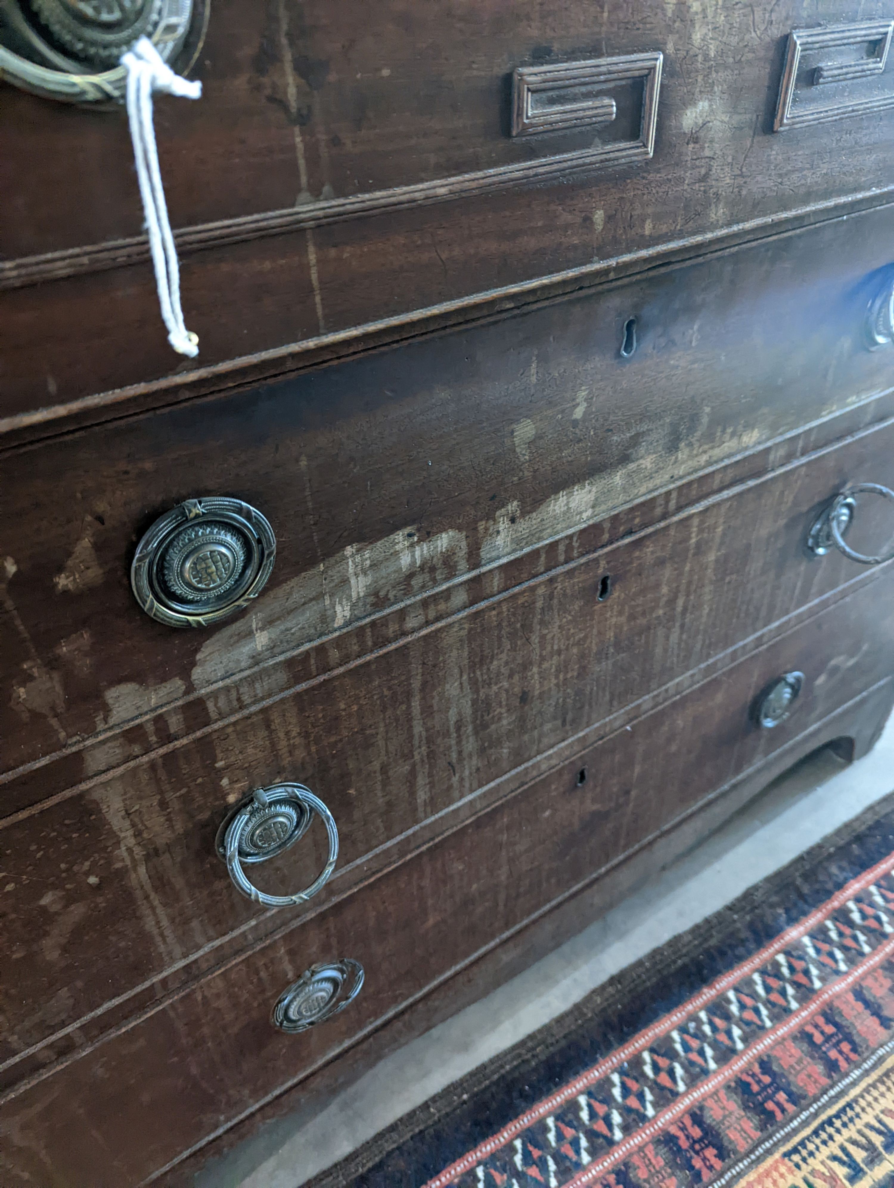 A Regency mahogany secretaire bookcase, length 106cm, depth 52cm, height 232cm